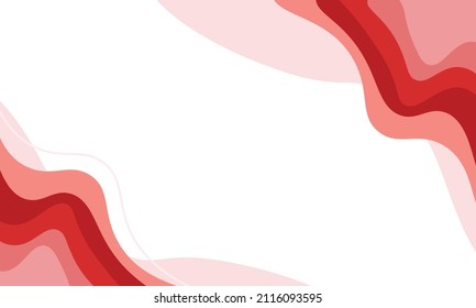 Abstract red pink wavy background Premium Vector