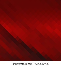 Abstract red pixel background. Geometric illustration.
