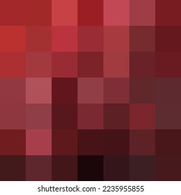 Abstract red pixel background. Geometric illustration.