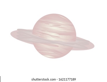 Abstract red planet. vector illustration