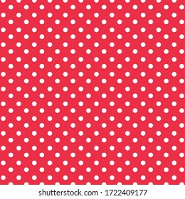 Abstract red polka dot background pattern. Vector image.