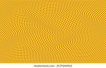 abstract red polka dot wave pattern perfect for background.
