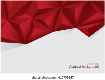 Abstract Red Polygon Background