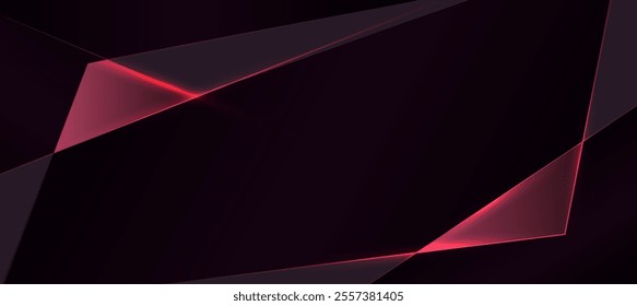Abstract red polygon elegant background vector illustration, banner business product present
