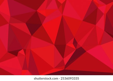 Fondo poligonal rojo Abstractas con Formas triangulares de baja poli para proyectos modernos de diseño gráfico y digital.