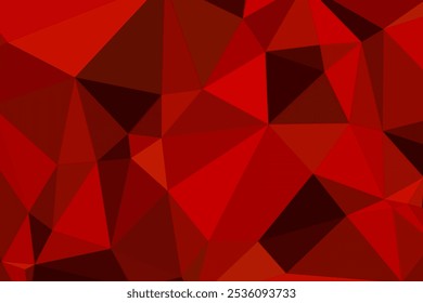 Fondo poligonal rojo Abstractas con Formas triangulares de baja poli para proyectos modernos de diseño gráfico y digital.