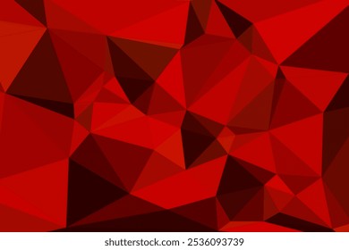 Fondo poligonal rojo Abstractas con Formas triangulares de baja poli para proyectos modernos de diseño gráfico y digital.