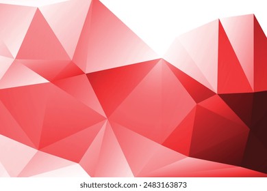 Abstract red polygonal background vector