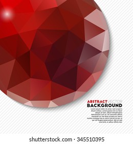Abstract red polygonal background for your design