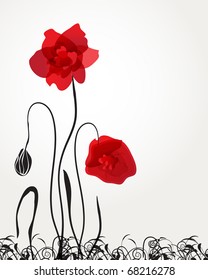 Resumen de los rojos. Ilustración del vector