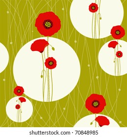 Abstract red poppy wallpaper