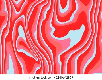 Abstract Red Psychedelic Trippy Background. The 70s Retro Lava Style.