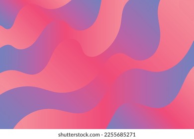 Abstract red, purple and blue rainbow gradient layered waves background
