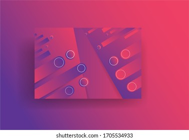 Abstract red purple and geometric background vector
