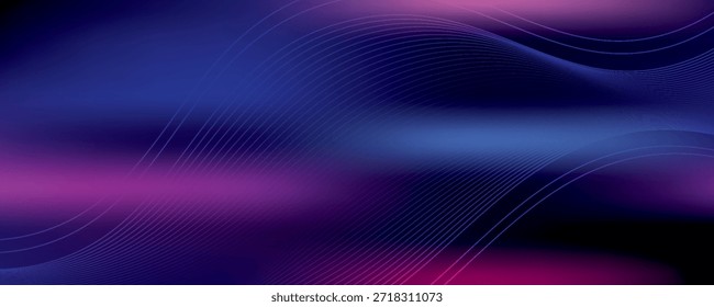 Abstract red purple gradient geometric background. Neon light curved lines and shape with colorful graphic design.