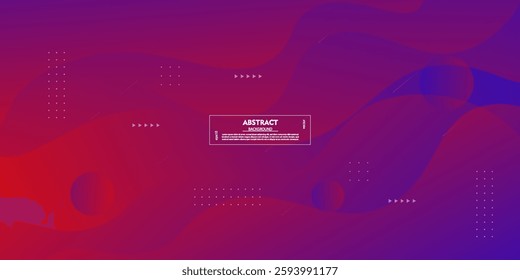 Abstract red and purple gradient wave liquid geometric background with liquid color gradient style. Suitable for banner, flyer, etc. Vector Eps10