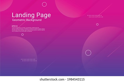 Abstract red purple gradient wavy geometric technology background modern with colorful style gradient color and element. landing page, cover page, banner, poster. Eps10 vector