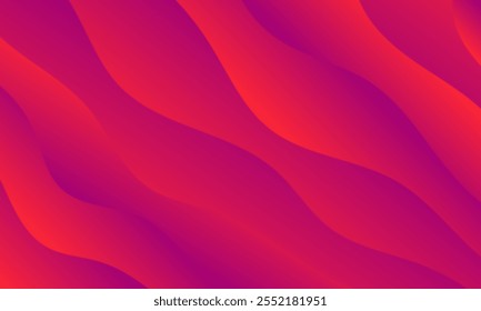Fondo de gradiente liso de curvas de onda de múltiples líneas púrpura rojo abstracto