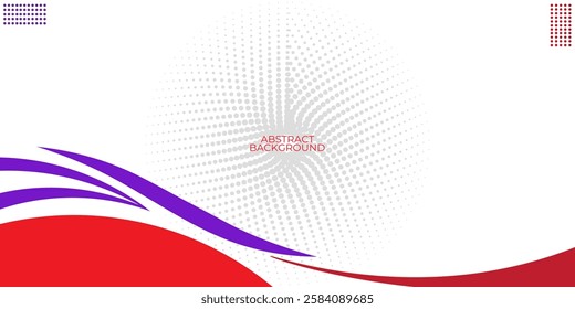 Abstract red purple waves are flowing on white background. red line background curve element. Suit for business, banner, header, wallpaper, corporate