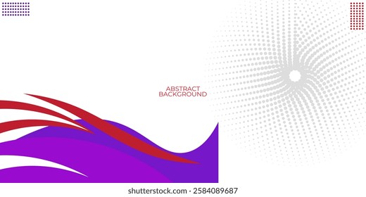 Abstract red purple waves are flowing on white background. red line background curve element. Suit for business, banner, header, wallpaper, corporate