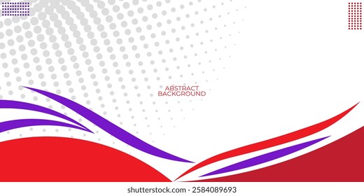 Abstract red purple waves are flowing on white background. red line background curve element. Suit for business, banner, header, wallpaper, corporate