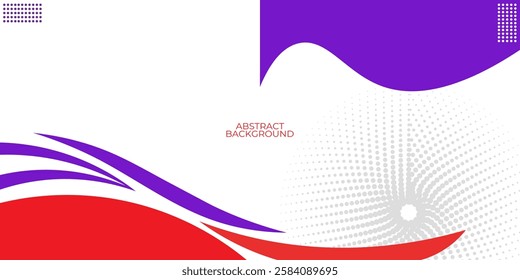 Abstract red purple waves are flowing on white background. red line background curve element. Suit for business, banner, header, wallpaper, corporate