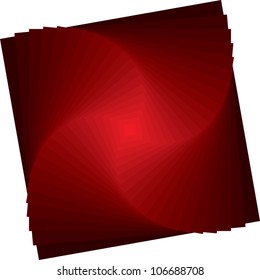 Abstract Red Pyramid