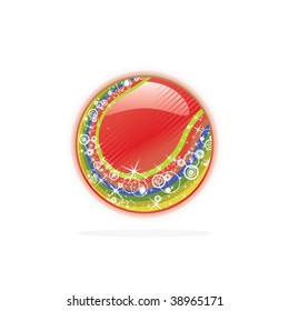 abstract red rainbow Christmas tree ball