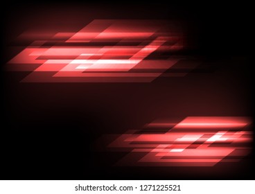 Abstract red rectangles technology background, stock vector