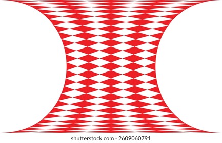 abstract red rhombus bulge line pattern background, banner, poster.