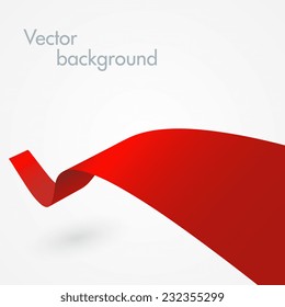 Abstract red ribbon