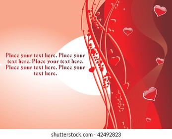 abstract red romantic pattern background, illustration