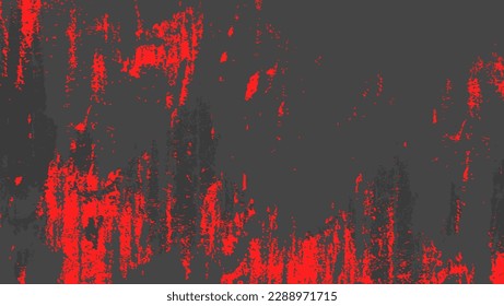 Abstract Red Rough Grunge Texture In Black Background