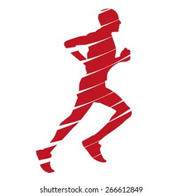 Abstract red runner