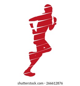 Abstract red runner