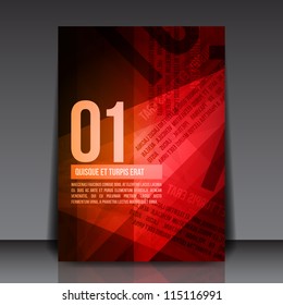 Abstract Red Rusty Newspaper Flyer Template | EPS10 Vector Background