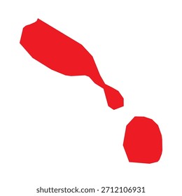 Abstractas Rojo San Cristóbal y Nieves Mapa Simple