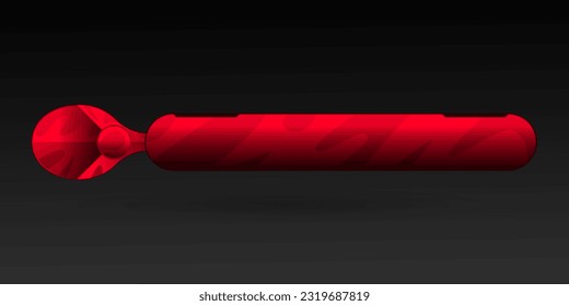 Abstract red screen broadcast lower third title banner on black background