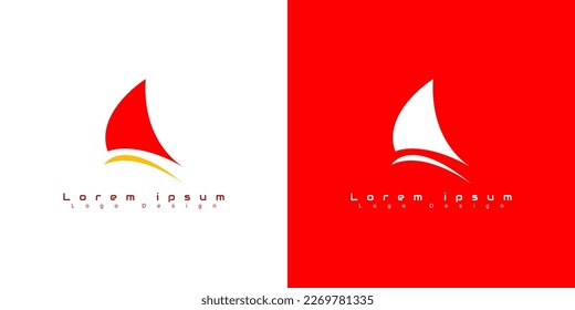 Abstract Red Screen Logo Icon Vector Template. Isolated Shape on Double Background. Can Be Used For Logo and Branding Business.