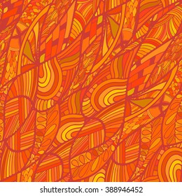 Abstract red Seamless ethnic pattern. Vector illustration