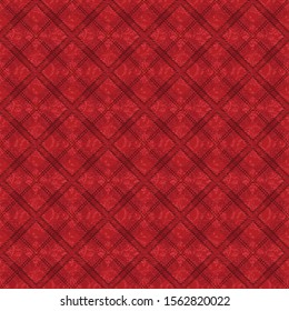 Abstract red seamless Geometric fabric textures background.