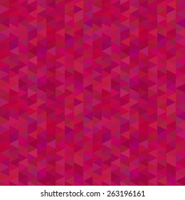 Abstract red seamless pattern with triangles, vector illustration