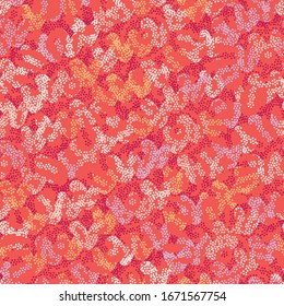 Abstract red seamless vector textured pattern. Decorative unisex surface print design. Great for fabrics, stationery and packaging.