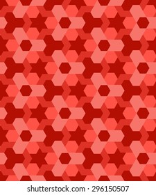 Abstract red shades vogue decorative seamless geometric pattern