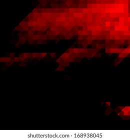 abstract red shape with black background