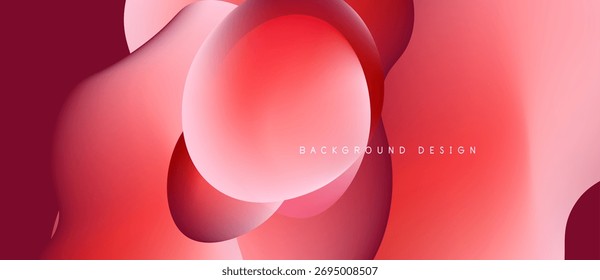Abstract red shapes overlap, creating dynamic gradient effect. Modern design suitable for backgrounds, presentations.