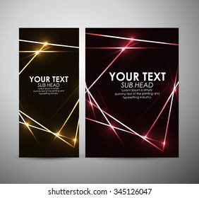 Abstract red shining. Brochure business design template or roll up. 