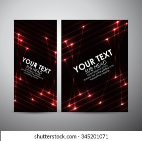 Abstract red shining pattern. Brochure business design template or roll up. Vector illustration