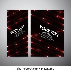 Abstract red shining pattern. Brochure business design template or roll up. Vector illustration