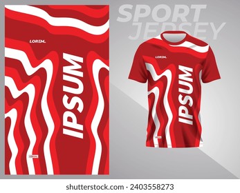 abstract red shirt sports jersey design for football soccer racing gaming cycling running 